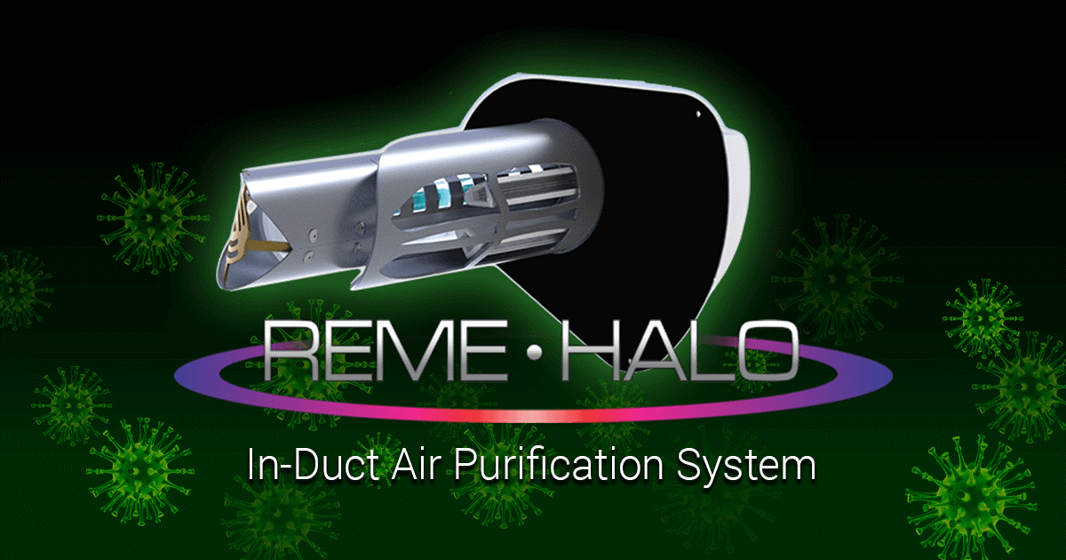 REME Halo whole house air purifier installed in HVAC system